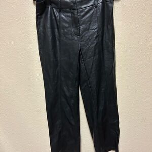 7 For All Mankind Jet Black vegan Leather Trousers